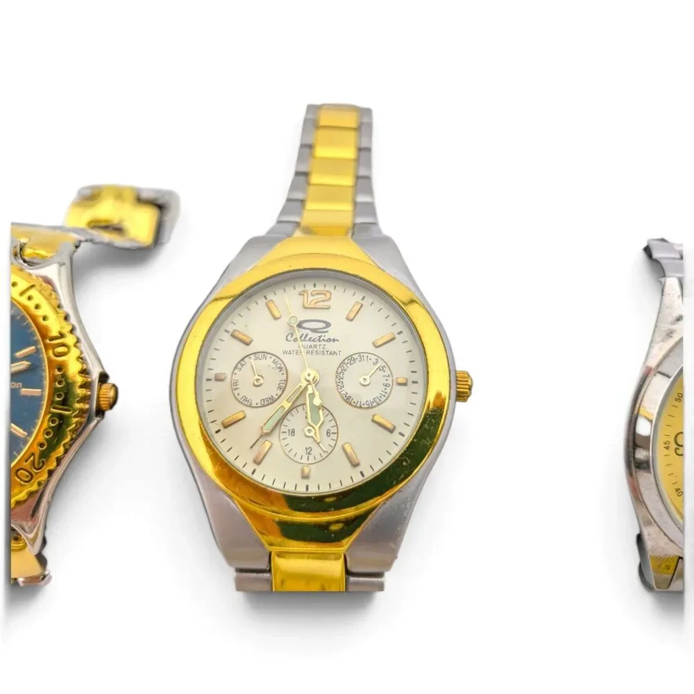 Q Collection K Collection Quartz Watches Lot of 3 Two Tone Untested